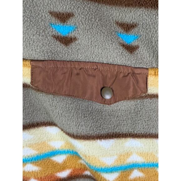 Cabin Fever Ramatex Southwestern Aztec Snap Pullover Fleece Sweater VTG Medium‎ - Picture 4 of 10